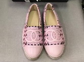 Chanel Espadrilles Pink Lambskin and Tweed For Sale