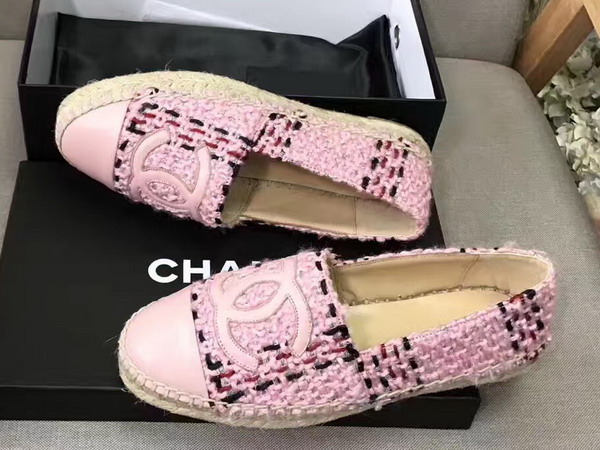 Chanel Espadrilles Pink Lambskin and Tweed For Sale