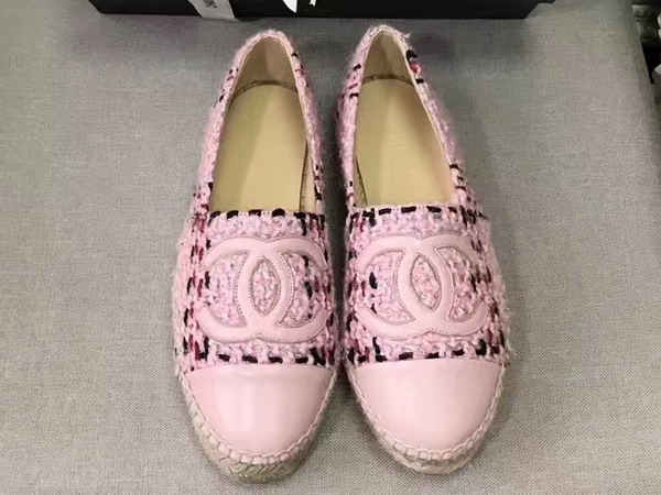 Chanel Espadrilles Pink Lambskin and Tweed For Sale