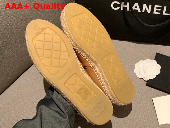 Chanel Espadrilles in Brown Lambskin with Shearling Lining Replica