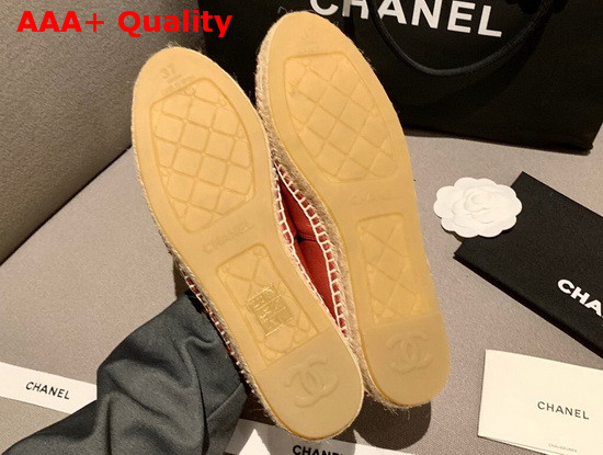 Chanel Espadrilles in Red Lambskin with Shearling Lining Replica