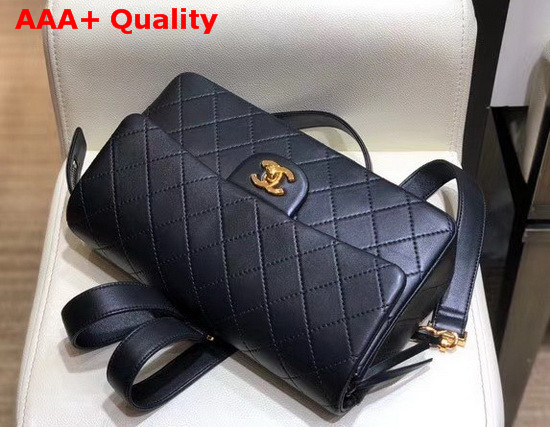 Chanel Flap Backpack in Black Lambskin Replica