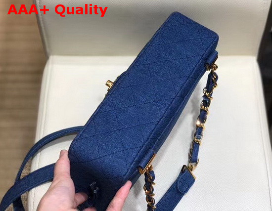 Chanel Flap Backpack in Blue Denim Replica