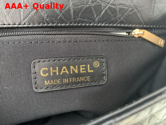 Chanel Flap Bag Aged Calfskin Gold Tone Metal Black Ref AS2696 Replica