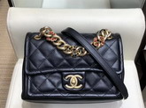 Chanel Flap Bag Black Lambskin and Gold Tone Metal AS0936