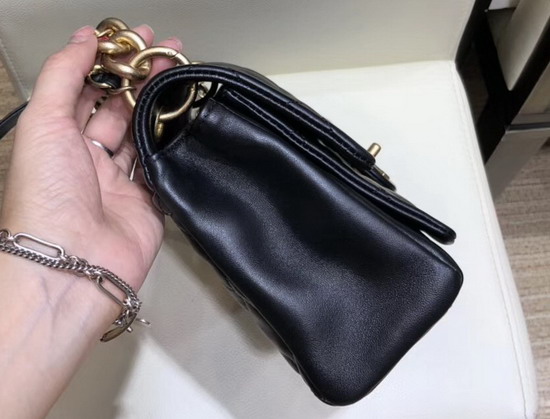 Chanel Flap Bag Black Lambskin and Gold Tone Metal AS0936