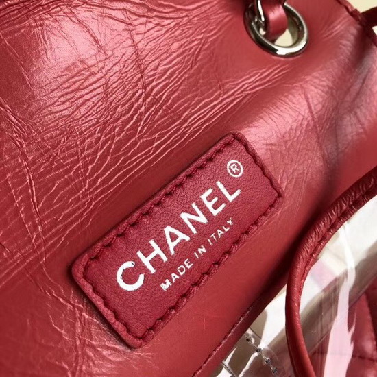 Chanel Flap Bag Crumpled Calfskin and PVC Pink