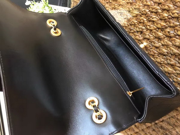 Chanel Flap Bag Lambskin Black Gold Hardware for Sale