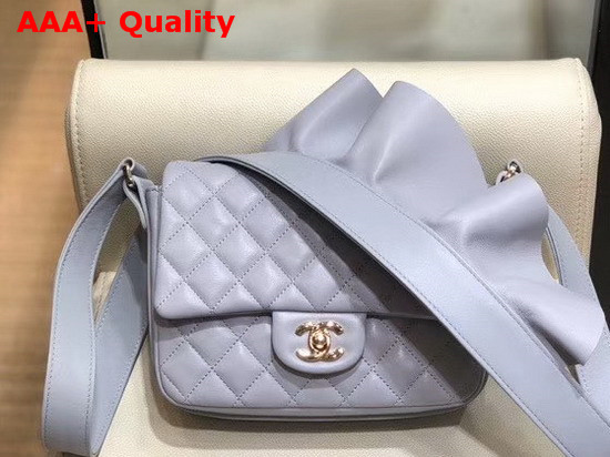 Chanel Flap Bag Lambskin Calfskin and Gold Tone Metal Light Grey AS1737 Replica