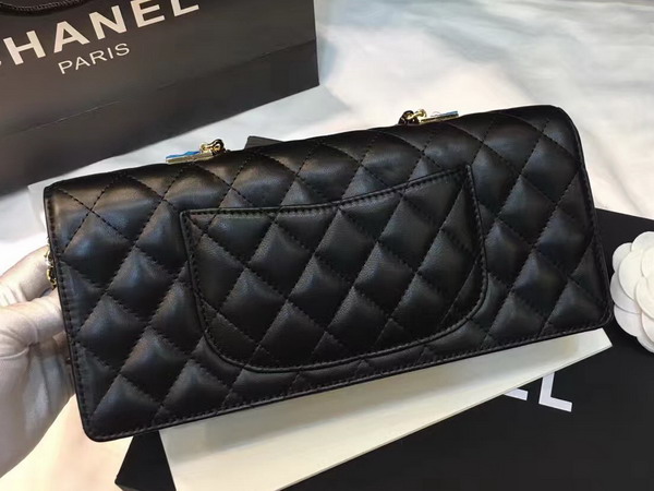 Chanel Flap Bag Lambskin Fantasy Pearls Gold Metal Black for Sale