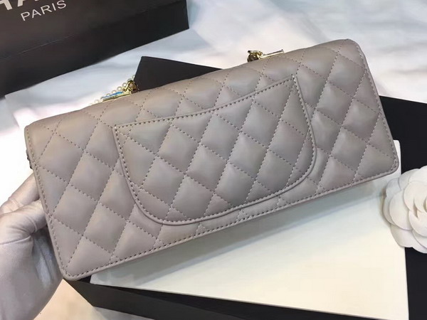 Chanel Flap Bag Lambskin Fantasy Pearls Gold Metal Grey for Sale