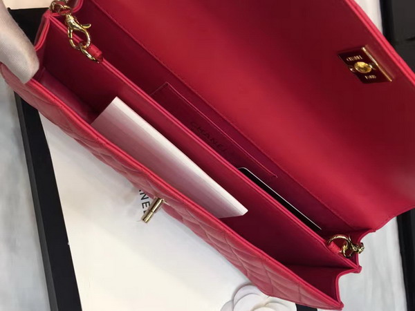 Chanel Flap Bag Lambskin Fantasy Pearls Gold Metal Red for Sale