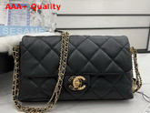 Chanel Flap Bag Lambskin Gold Metal Black Ref AS2563 Replica