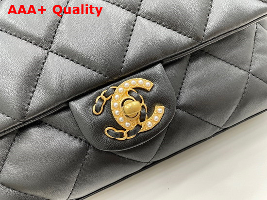 Chanel Flap Bag Lambskin Gold Metal Black Ref AS2563 Replica