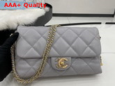 Chanel Flap Bag Lambskin Gold Metal Gray Ref AS2563 Replica