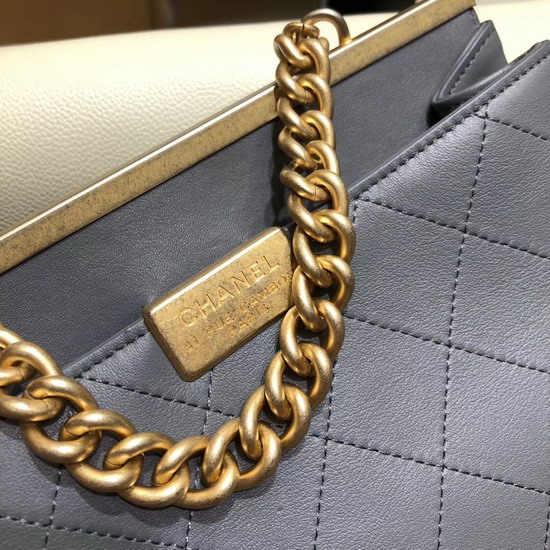 Chanel Flap Bag Lambskin Gold Tone Metal Light Blue