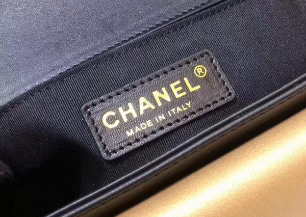 Chanel Flap Bag Lambskin Metallic Calfskin Dark Gold and Black For Sale