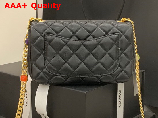 Chanel Flap Bag Lambskin Resin and Gold Tone Metal Black AS2380 Replica