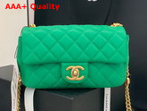 Chanel Flap Bag Lambskin Resin and Gold Tone Metal Green AS2380 Replica