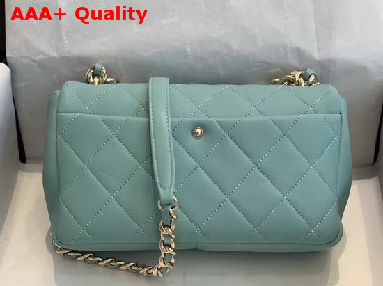 Chanel Flap Bag Lambskin Resin and Gold Tone Metal Light Blue AS1353 Replica