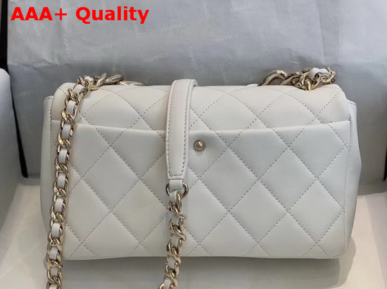 Chanel Flap Bag Lambskin Resin and Gold Tone Metal White AS1353 Replica