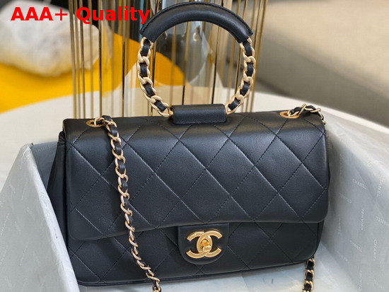 Chanel Flap Bag Lambskin and Gold Metal Black AS1358 Replica