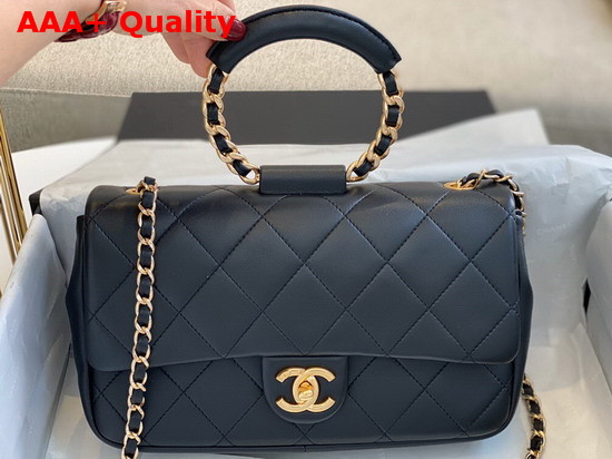 Chanel Flap Bag Lambskin and Gold Metal Black AS1358 Replica