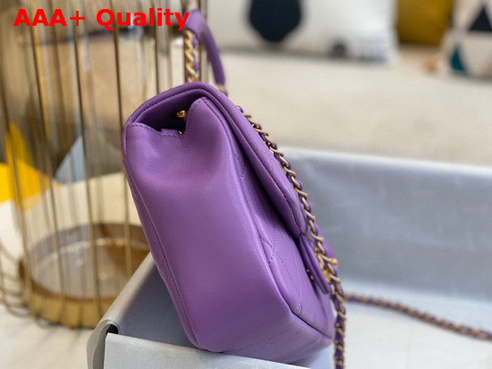 Chanel Flap Bag Lambskin and Gold Metal Light Purple AS1358 Replica