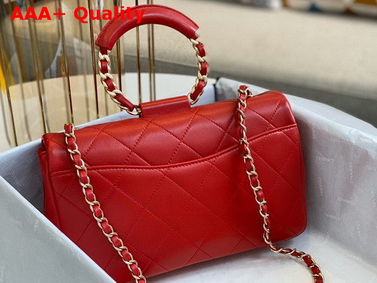 Chanel Flap Bag Lambskin and Gold Metal Red AS1358 Replica