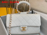 Chanel Flap Bag Lambskin and Gold Metal White AS1358 Replica