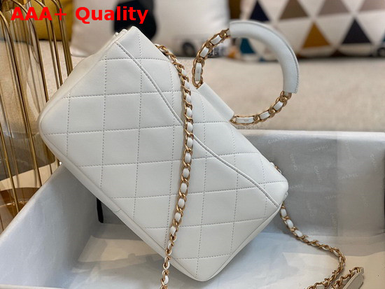 Chanel Flap Bag Lambskin and Gold Metal White AS1358 Replica