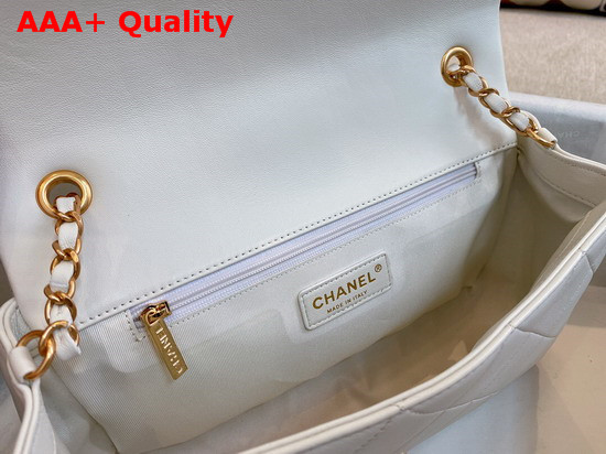 Chanel Flap Bag Lambskin and Gold Metal White AS1358 Replica