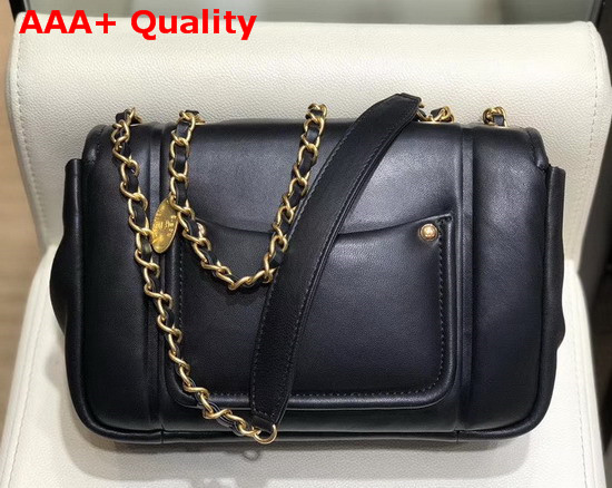 Chanel Flap Bag Lambskin and Gold Tone Metal Black AS1178 Replica