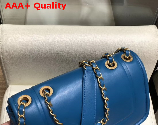 Chanel Flap Bag Lambskin and Gold Tone Metal Blue AS1178 Replica