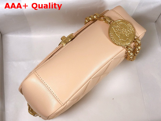 Chanel Flap Bag Lambskin and Gold Tone Metal Ecru AS2222 Replica