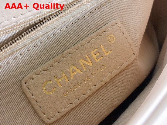 Chanel Flap Bag Lambskin and Gold Tone Metal Ecru AS2222 Replica