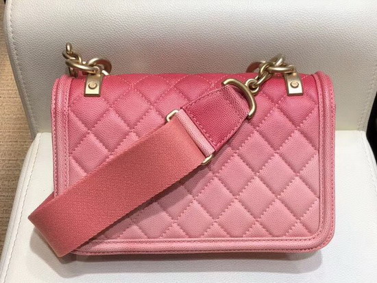 Chanel Flap Bag Pink Grained Calfskin Resin and Gold Tone Metal AS0061