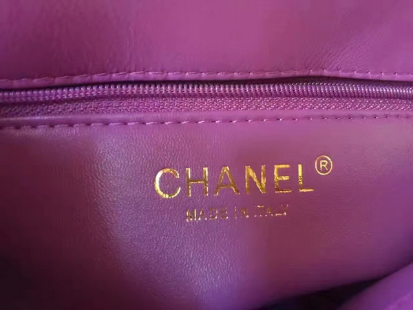 Chanel Flap Bag With Handle Light Purple Lambskin Silver Hardware for Sale