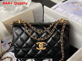 Chanel Flap Bag in Black Calfskin AS2649 Replica