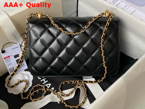 Chanel Flap Bag in Black Calfskin AS2649 Replica