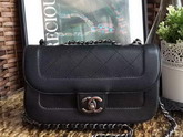 Chanel Flap Bag in Black Caviar Leather for Sale