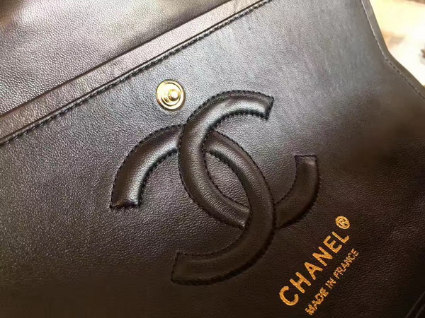 Chanel Flap Bag in Black Patent Leather with Gold Hardware For Sale