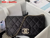 Chanel Flap Bag in Black Satin Replica