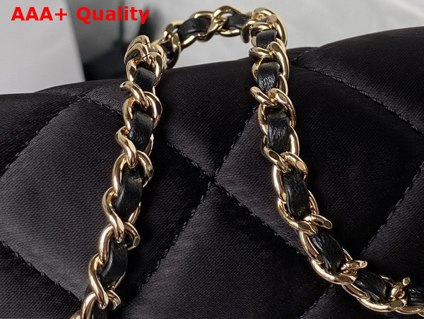 Chanel Flap Bag in Black Satin Replica