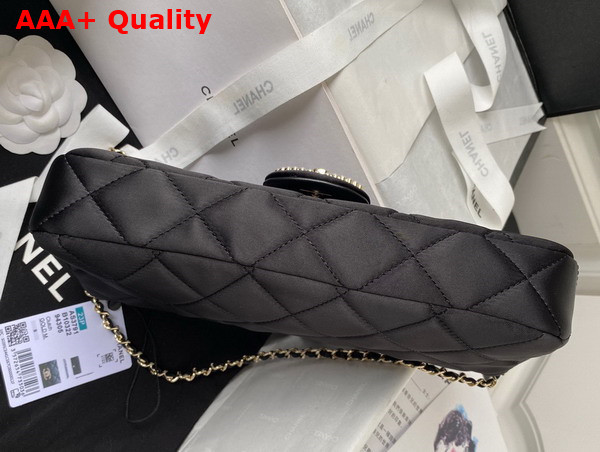 Chanel Flap Bag in Black Satin Replica