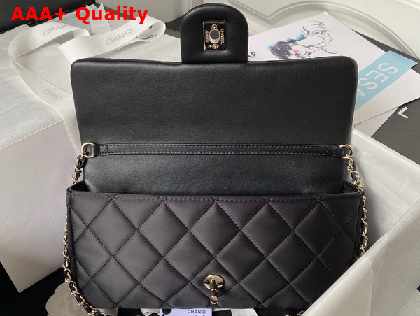 Chanel Flap Bag in Black Satin Replica