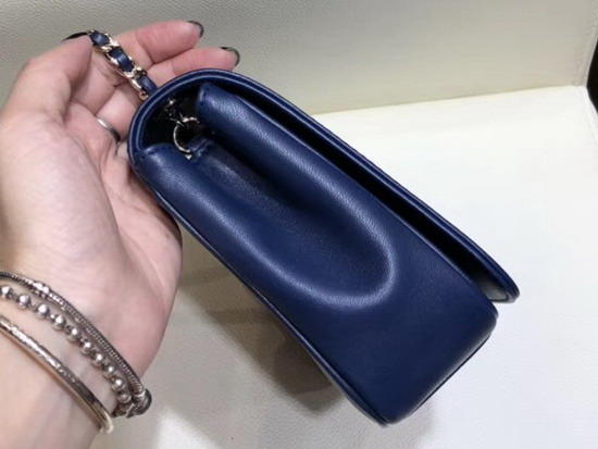 Chanel Flap Bag in Blue Lambskin AS0321