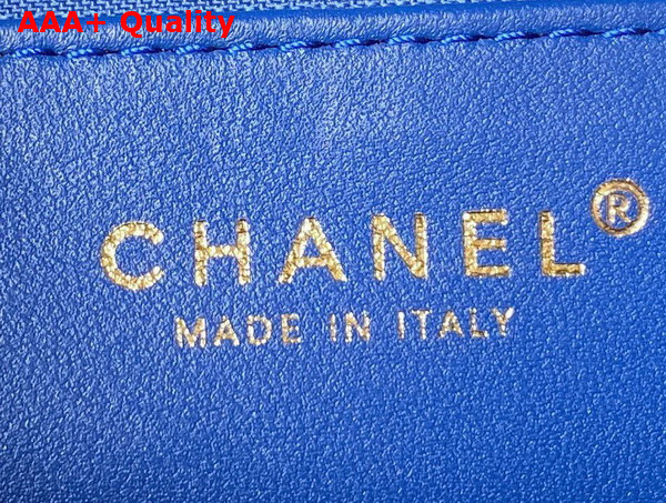 Chanel Flap Bag in Blue Satin Replica