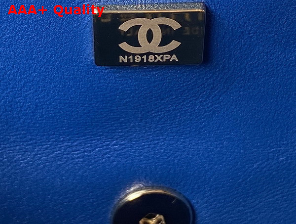 Chanel Flap Bag in Blue Satin Replica