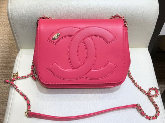 Chanel Flap Bag in Hot Pink Lambskin AS0321